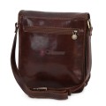 Мъжка чанта от естествена кожа, в тъмнокафяв цвят. Код: EKM-2