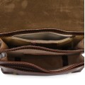 Мъжка чанта от естествена кожа, в тъмнокафяв цвят. Код: EKM-2