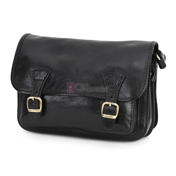 Мъжка чанта от естествена кожа, в черен цвят. Код: EKM