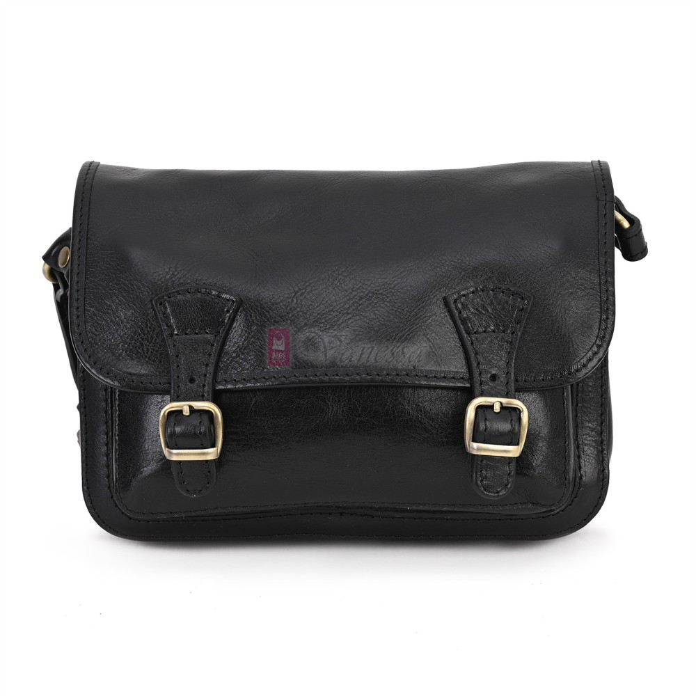 Мъжка чанта от естествена кожа, в черен цвят. Код: EKM