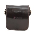 Малка мъжка чанта от естествена кожа, в тъмнокафяв цвят. Код: EKM-3