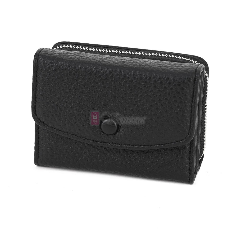 Малко дамско портмоне от еко кожа в черен цвят Код: N822-B