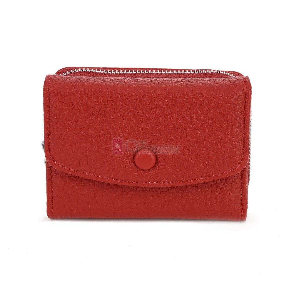 Малко дамско портмоне от еко кожа в червен цвят Код: N822-B