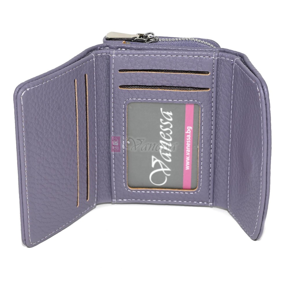 Малко дамско портмоне от еко кожа в лилав цвят Код: N822-B