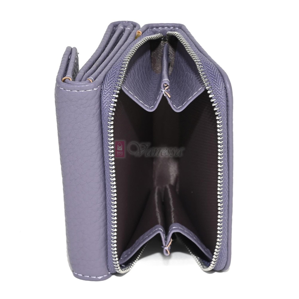 Малко дамско портмоне от еко кожа в лилав цвят Код: N822-B