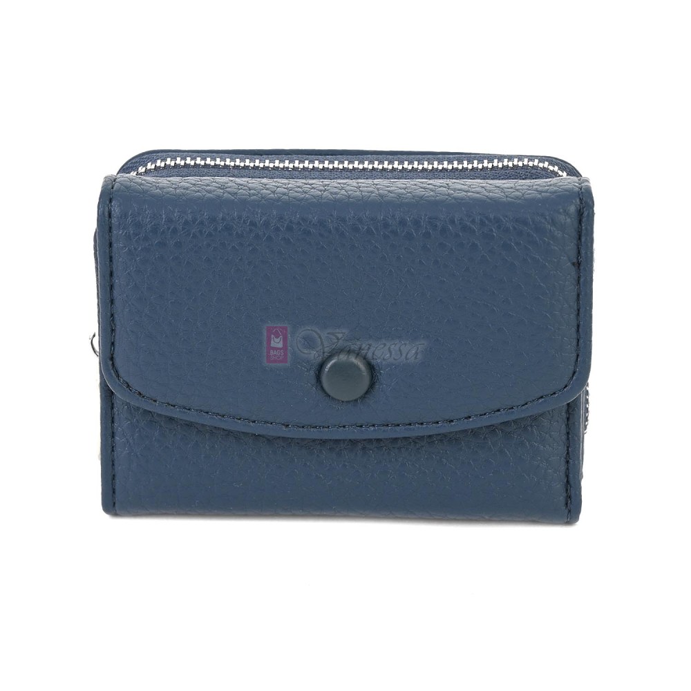 Малко дамско портмоне от еко кожа в син цвят Код: N822-B