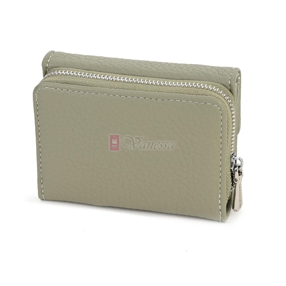 Малко дамско портмоне от еко кожа в светлозелен цвят Код: N822-B