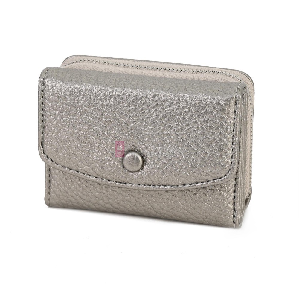 Малко дамско портмоне от еко кожа в сребрист цвят Код: N822-B
