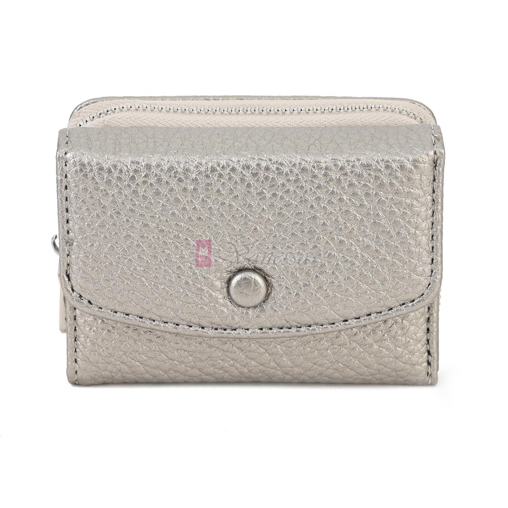 Малко дамско портмоне от еко кожа в сребрист цвят Код: N822-B