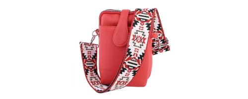  Малка дамска чанта/портмоне от еко кожа в червен цвят. Код: P8018