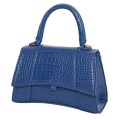 Дамска чанта от релефна еко кожа в син цвят. Код: 51371