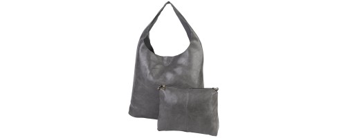 Дамска ежедневна чанта от еко кожа в сив цвят. КОД 20232