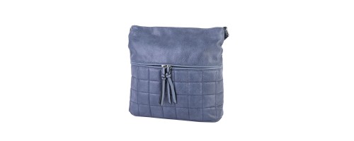 Дамска ежедневна чанта от висококачествена екологична кожа в син цвят Код: 9780-151