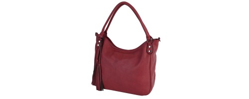  Дамска чанта от еко кожа в тъмночервен цвят. Код: 2049