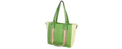  Дамска чанта от еко кожа в зелен цвят. Код: 9012