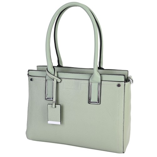Дамска чанта от еко кожа в зелен цвят. Код: 1553