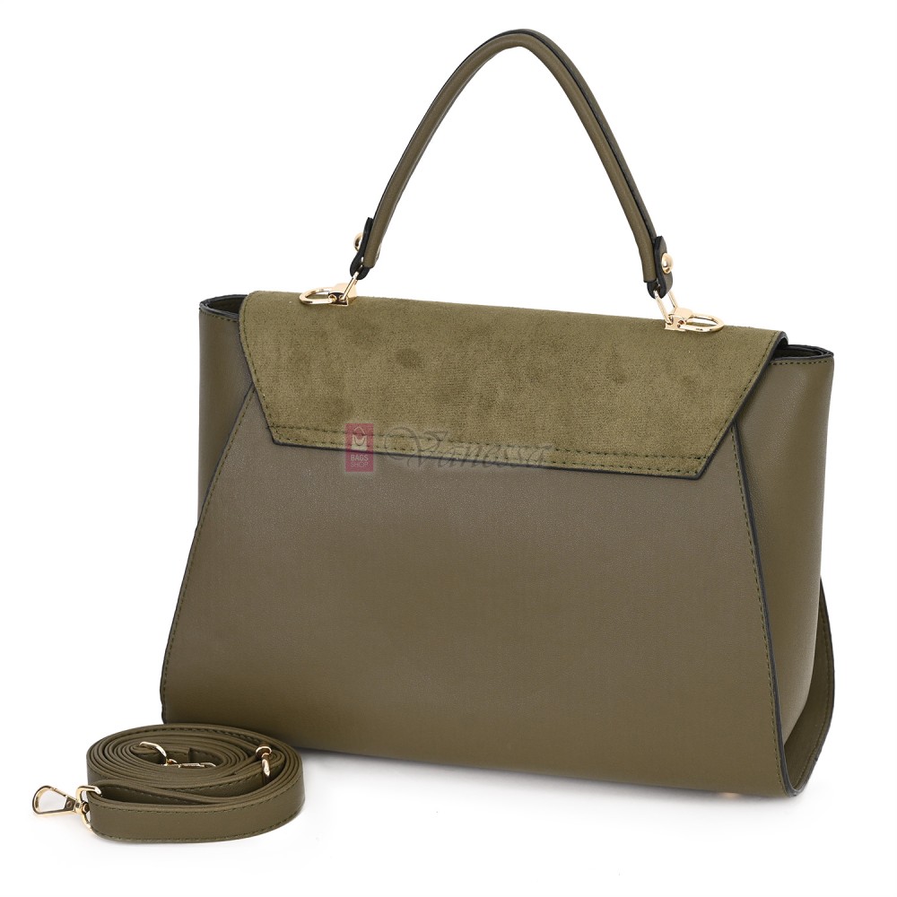 Дамска чанта от висококачествена еко кожа в зелен цвят. Код: TOKIG  Дамска чанта от висококачествена еко кожа в зелен цвят. Код: TOKIG