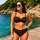 Дамски бански костюм от две части в кафяв цвят. КОД 521