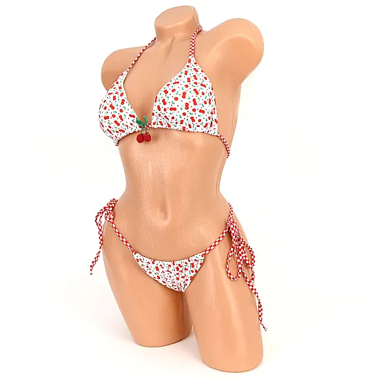 Бански от две части в бял цвят. КОД 3058 - 3058