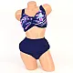 Бански от две части в тъмносин цвят. КОД 3117 - 3117