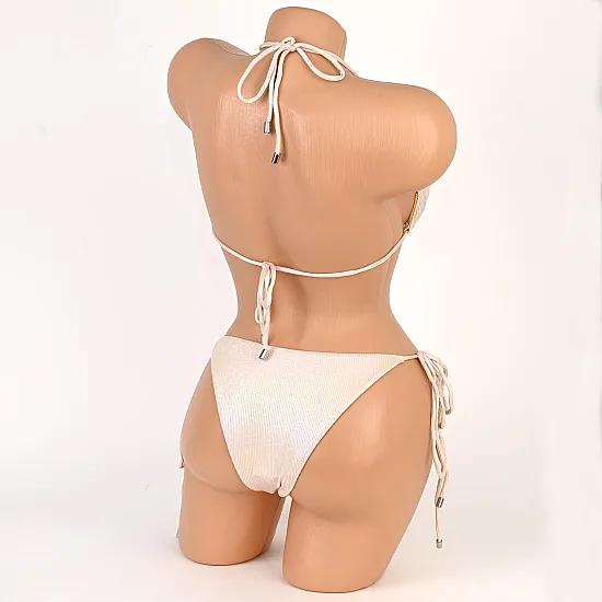 Бански от две части в бежов цвят. КОД 3318 - 15660
