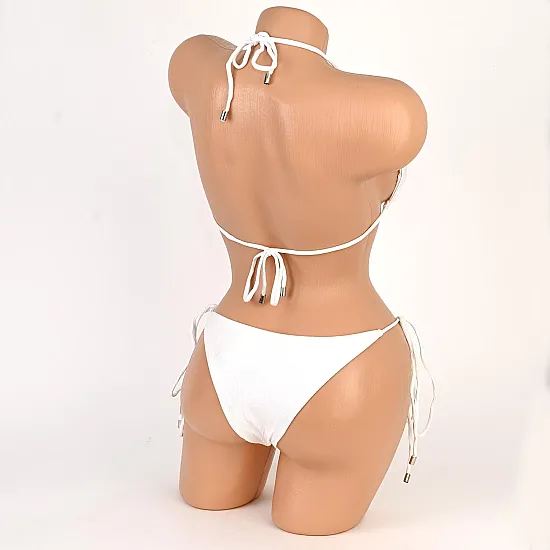 Бански от две части в бял цвят. КОД 3318 - 3318