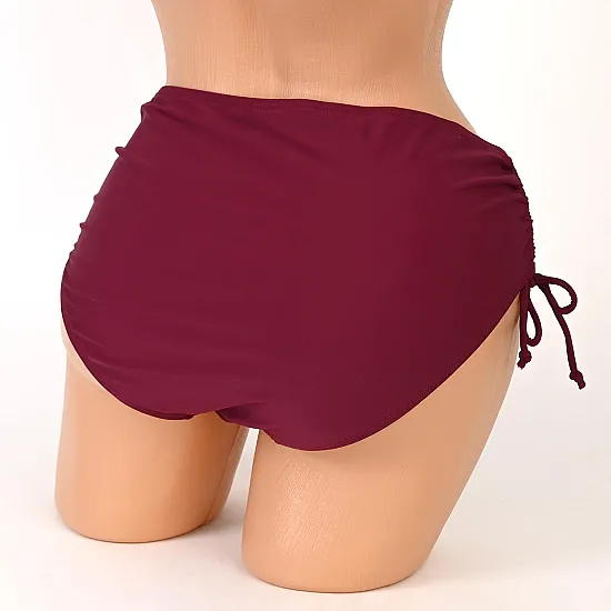 Бански от две части в цвят бордо. КОД 77037 - 77037-1