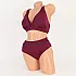 Бански от две части в цвят бордо. КОД 77050 - 77050