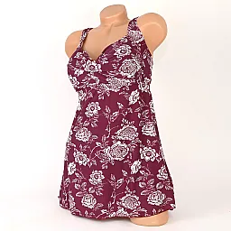 Бански от две части в цвят бордо. КОД 77137 - 77137-1
