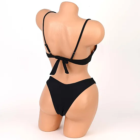 Бански от три части в черен цвят. КОД 81394 - 81394