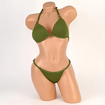 Бански от две части в зелен цвят. КОД 9395 - 9395-1