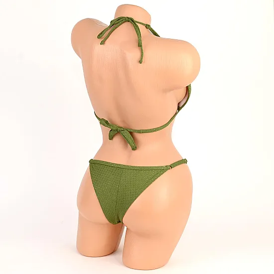 Бански от две части в зелен цвят. КОД 9395 - 9395-1