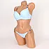 Бански от две части в светлосин цвят. КОД S002 - S002-3