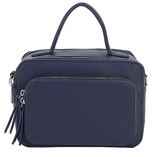 Дамска чанта от еко кожа в тъмносин цвят. Код: 2629 - 2629-6