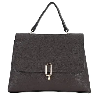 Дамска чанта от висококачествена еко кожа в тъмнокафяв цвят Код: 1040-1 