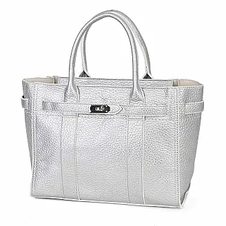Дамска чанта от еко кожа в сребрист цвят. Код: 2311 - 2311-4