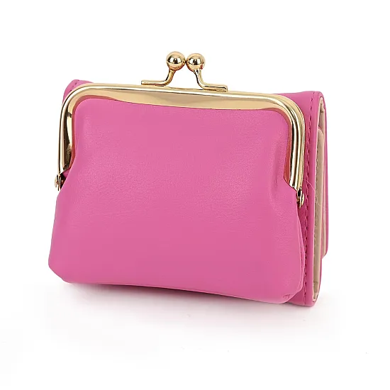 Малко дамско портмоне от висококачествена еко кожа в цвят циклама Код: 2421 - 2421-5