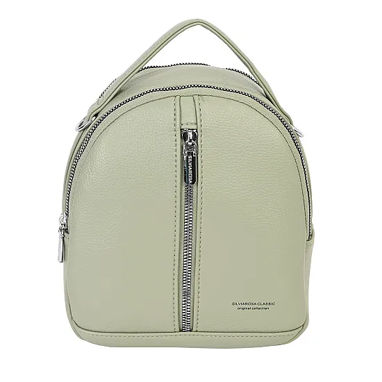 Дамска чанта/раница от еко кожа в светлозелен цвят. Код: SR389 - SR389-4