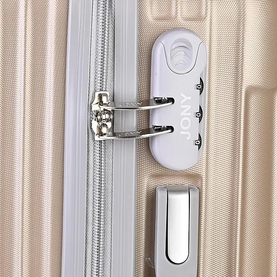 Малък slim куфар от полипропилен, в бежов цвят. Код: M5832 - M5832-2