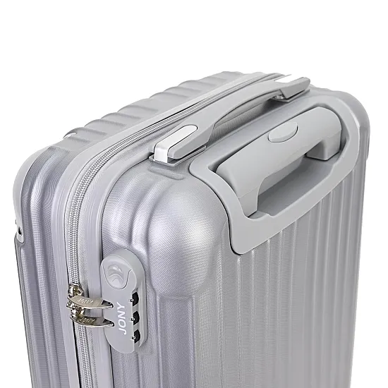 Малък slim куфар от полипропилен, в сив цвят. Код: M5832 - M5832