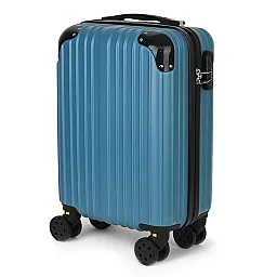 Малък slim куфар от полипропилен, в цвят тюркоаз. Код: M5832 - M5832