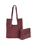 Двулицева дамска чанта от висококачествена еко кожа в цвят бордо. Код: 6065 - 6065-5 Двулицева дамска чанта от висококачествена еко кожа в цвят бордо. Код: 6065 - 6065-5