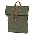 Голяма дамска раница от велур, в зелен цвят. Код: 90208-9 - 90208-9-8