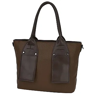 Дамска чанта от еко кожа в кафяв цвят. Код: 952 - 62625-3