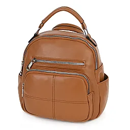 Дамска раница /чанта от еко кожа в кафяв цвят. Код: В 7906 - В 7906-6