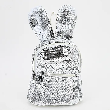 Детска раница от текстил-пайети в бял цвят. Код: RDPZ - RDPZ