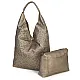Голяма дамска чанта от еко кожа в тъмносин цвят. Код: 391-21 - 391-21-2