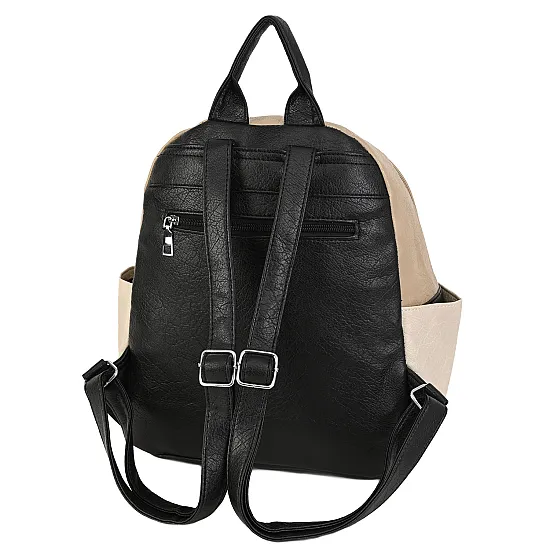 Дамска раница от висококачествена еко кожа, в черен цвят. Модел: A9865