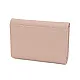 Средно дамско портмоне, от естествена кожа, в розов цвят. КОД: G065