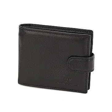 Мъжко портмоне от естествена кожа в черен цвят. Модел: ST103-A